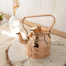 Handcrafted Solid Copper Teapot – Traditional Turkish Design, 1.5L Capacity - Alfiq's Store