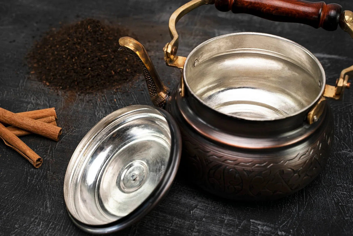 Handmade Solid Copper Teapot Stovetop | 1.6 Quarts (1.5 Liter) 100% Copper Kettle Kitchen Utensil - Alfiq's Store