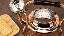 Hammered Solid Copper Teapot Stovetop with Wooden Handle – 1.6 Quart Shiny Finish Kettle - Alfiq's Store