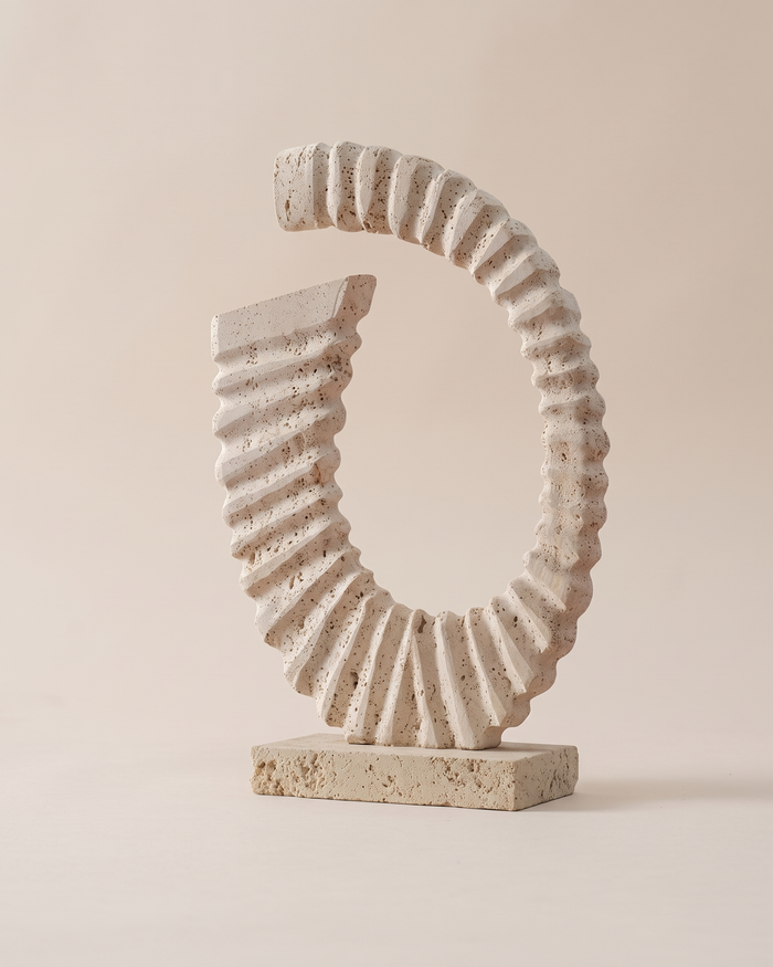 Travertine Helix Sculpture (One Piece)