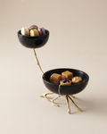 Two-Tier Marble Serving Bowls with Branch Base (One Piece)