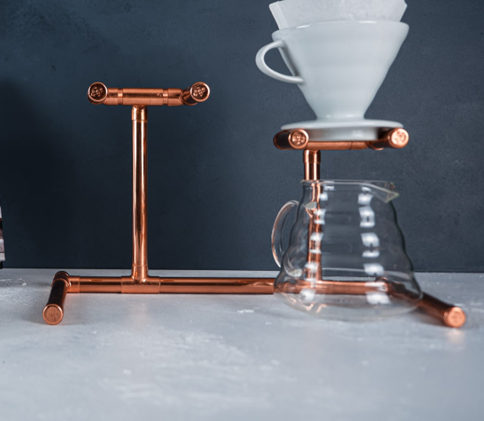 Copper Pour-Over Stand – Industrial Precision for Coffee Rituals