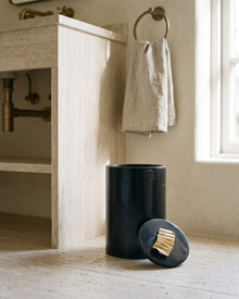 Waste Bin I styled in a warm interior setting