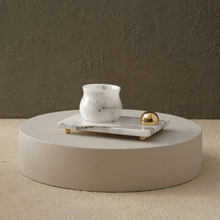 White Marble Espresso Cup with Serving Tray - Alfiq's Store