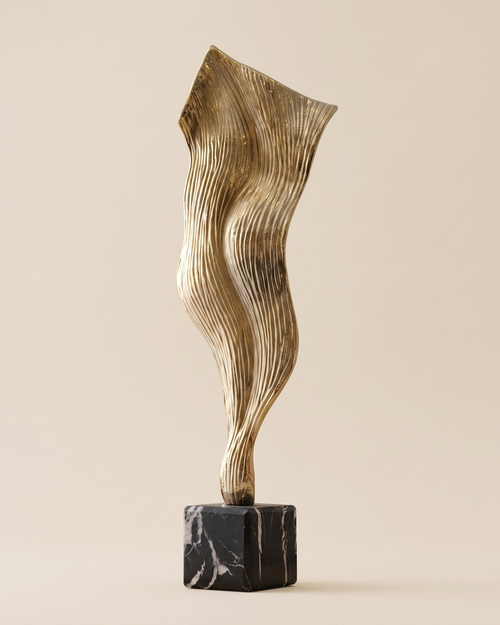 Wind Decorative Object — Gold