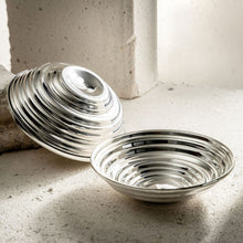 SERRATED SILVER BOWL SET