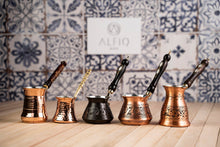 Dark Copper Wooden Handle Turkish Coffee Pot/ Handmade Non Stick Pot Milk Warmer / Original Vintage Coffee Manual Coffee Maker - Alfiq's Store