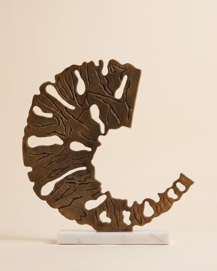 XL C-Form Decorative Object — Antiqued